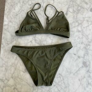 Express olive shimmer bikini XS/S
